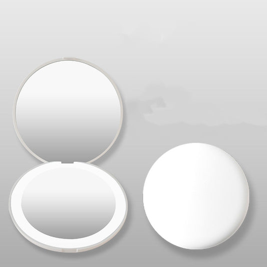 Portable LED Makeup Mirror with 2x Magnification